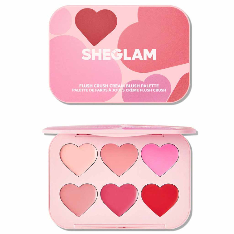 عکس 1: پالت رژگونه و رژلب کرمی شیگلم مدل قلبی FLUSH CRUSH CREAM BLUSH PALETTE