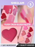 عکس 2: پالت رژگونه و رژلب کرمی شیگلم مدل قلبی FLUSH CRUSH CREAM BLUSH PALETTE