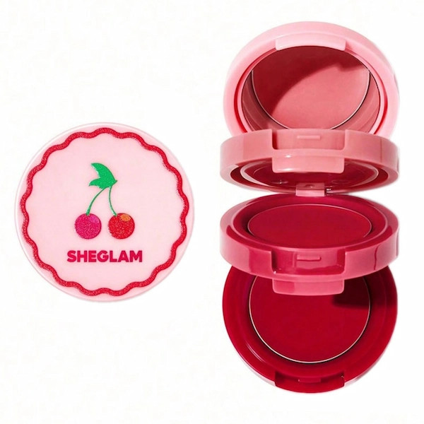 عکس 1: ست کرمی رژلب و رژگونه طبقاتی شیگلم SHEGLAM رنگ Very Cherry
