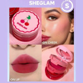 عکس 3: ست کرمی رژلب و رژگونه طبقاتی شیگلم SHEGLAM رنگ Very Cherry