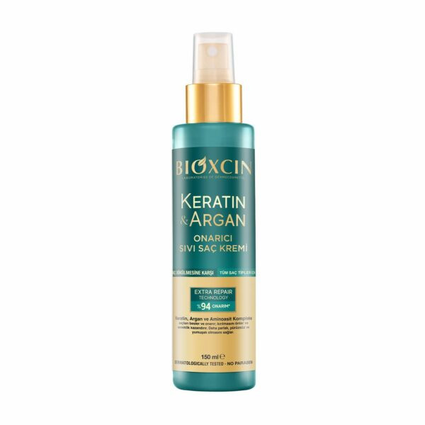 عکس 1: اسپری دوفاز ضد ریزش و محافظت کننده کراتین و آرگان بیوکسین Keratin and Argan bioxcin anti-shedding and protective spray
