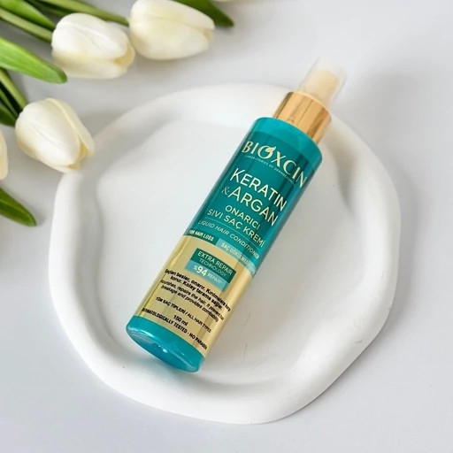 عکس 2: اسپری دوفاز ضد ریزش و محافظت کننده کراتین و آرگان بیوکسین Keratin and Argan bioxcin anti-shedding and protective spray