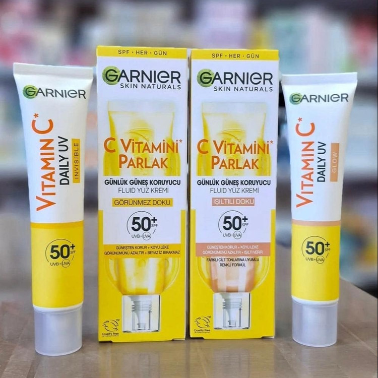 عکس 2: ضد آفتاب فلوئیدی ویتامین c بی رنگ گارنیر با spf 50