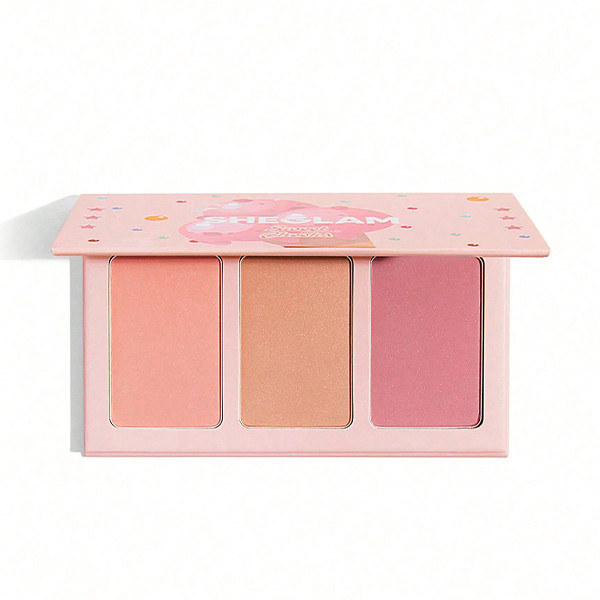 عکس 1: پالت رژ گونه پودری 3 رنگ شیگلم Sheglam مدل Sweet Cheeks رنگ Blush Trio