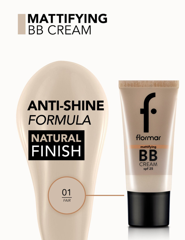 عکس 2: ب ب کرم فلورمار Flormar مدل Mattifying حجم 35 میل