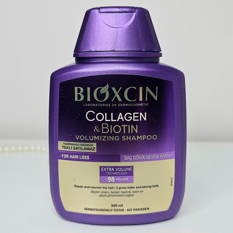 شامپو حجم دهنده بیوتین کلاژن بیوکسین Bioxcin Collagen & Biotin Volumizing Shampoo 300Ml