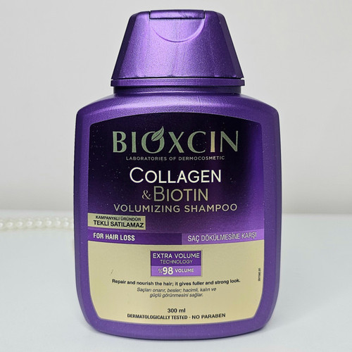 شامپو حجم دهنده بیوتین کلاژن بیوکسین Bioxcin Collagen & Biotin Volumizing Shampoo 300Ml