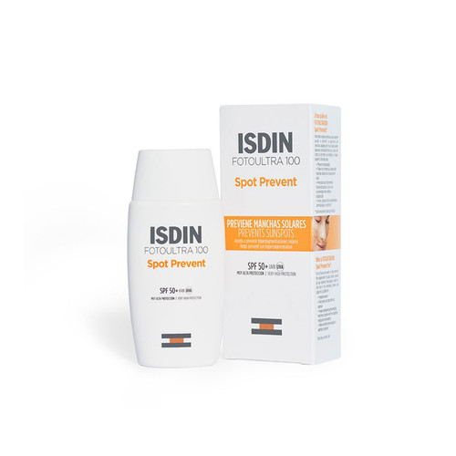 غیرضدآفتاب ضد لک بی رنگ ایزدین Isdin مدل اسپات پریونت ۱۰۰ Spot Prevent