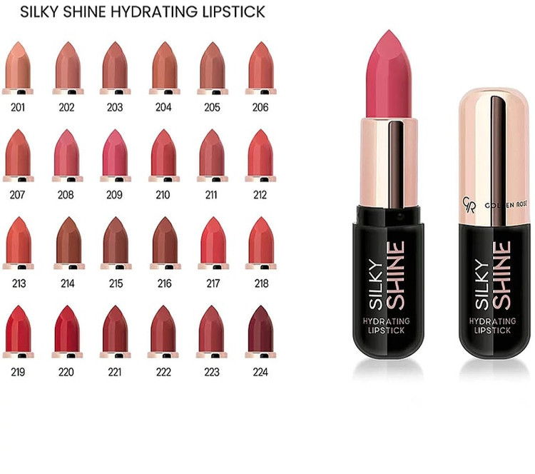 رژ لب جامد سیلکی شاین گلدنرز GOLDEN ROSE مدل Silky Shine