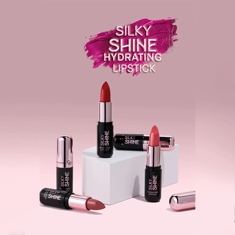 رژ لب جامد سیلکی شاین گلدن‌رز GOLDEN ROSE مدل Silky Shine