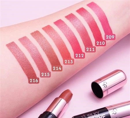 رژ لب جامد سیلکی شاین گلدنرز GOLDEN ROSE مدل Silky Shine