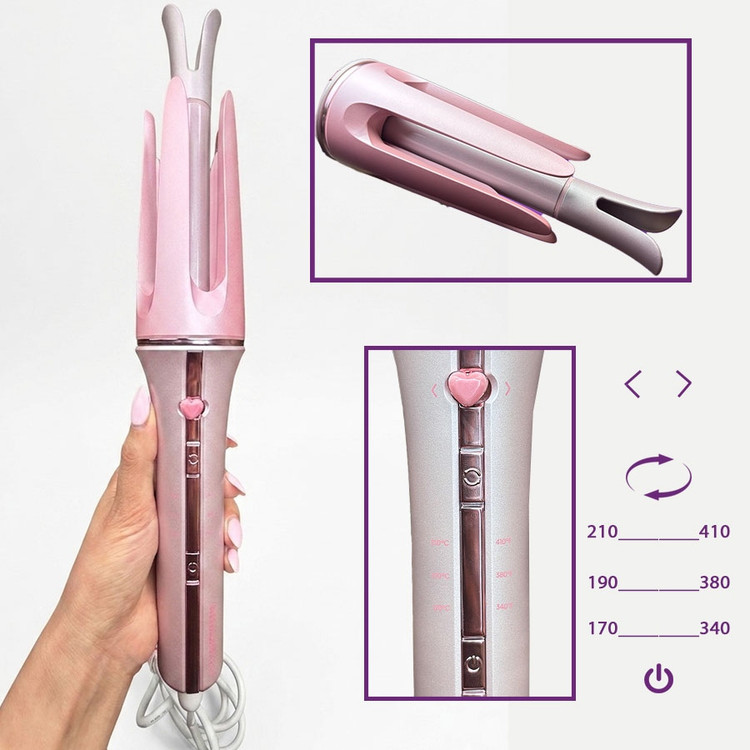 دستگاه فرکننده مو کرلی شیگلم سایز 25 رنگ صورتی SHEGLAM Cupid’s Charm One Touch Instant Curler ۹,۰۰۰,۰۰۰